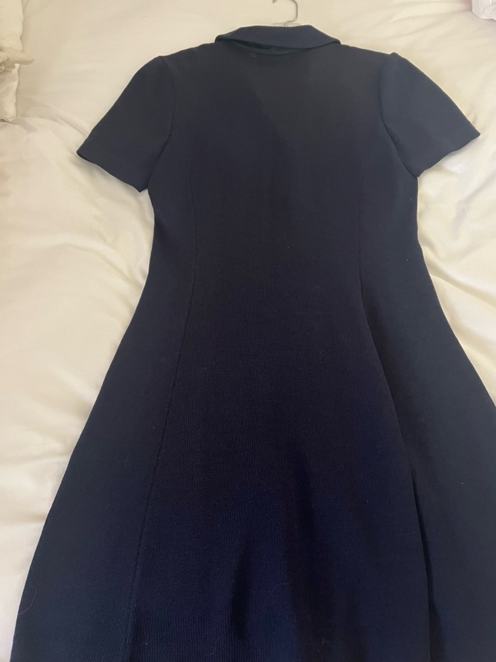 Vintage St. John Collection Navy Button-Front Women's Dress Size 6 - Picture 4 of 4